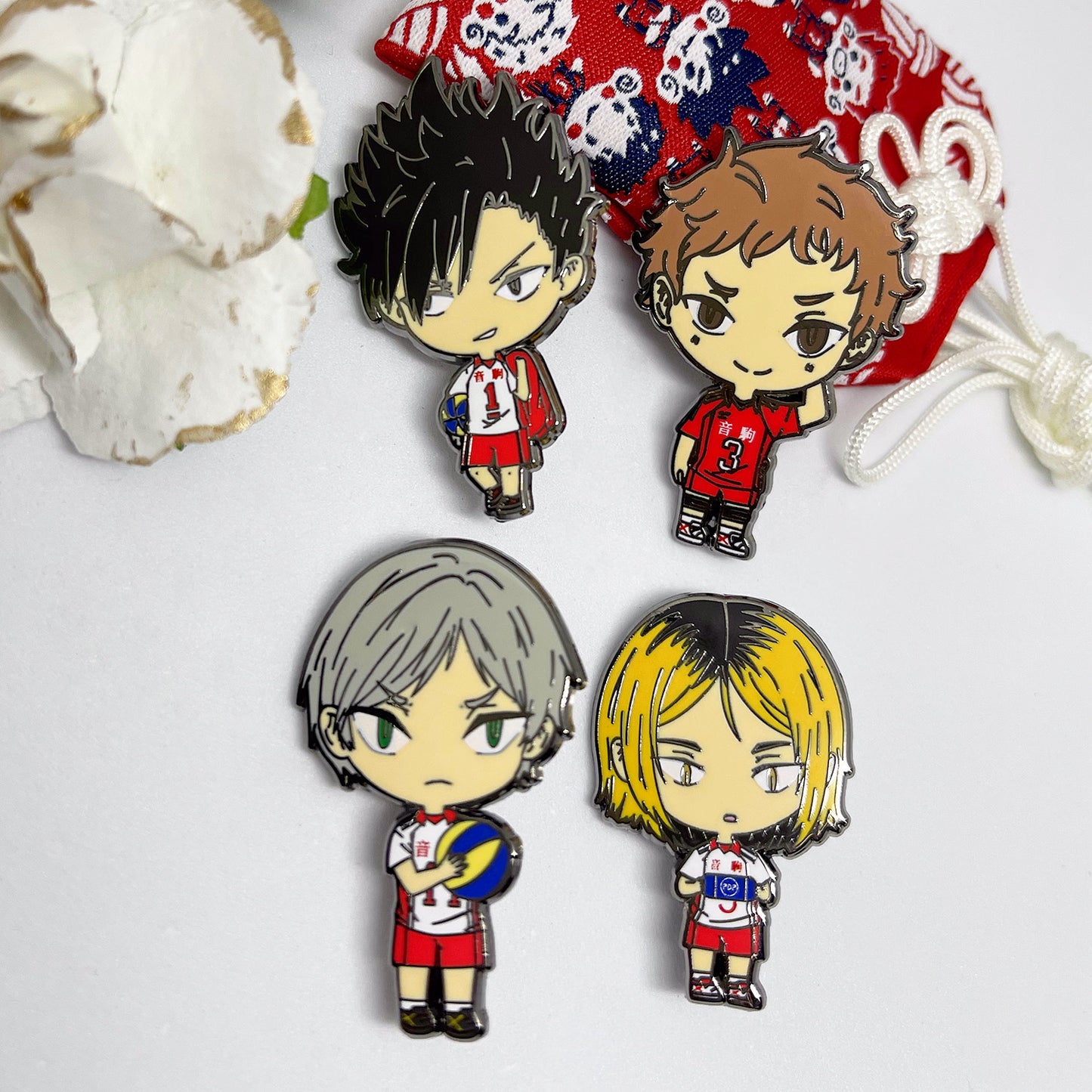 Cat Volleyball Enamel Pins
