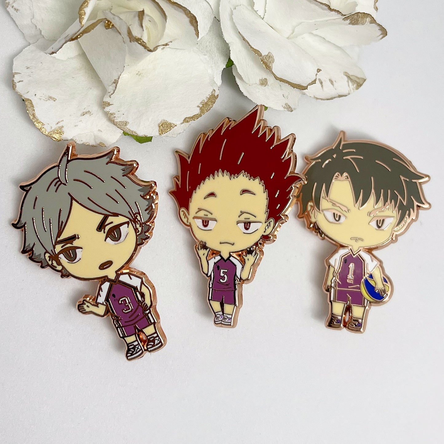 Eagle Volleyball Enamel Pins