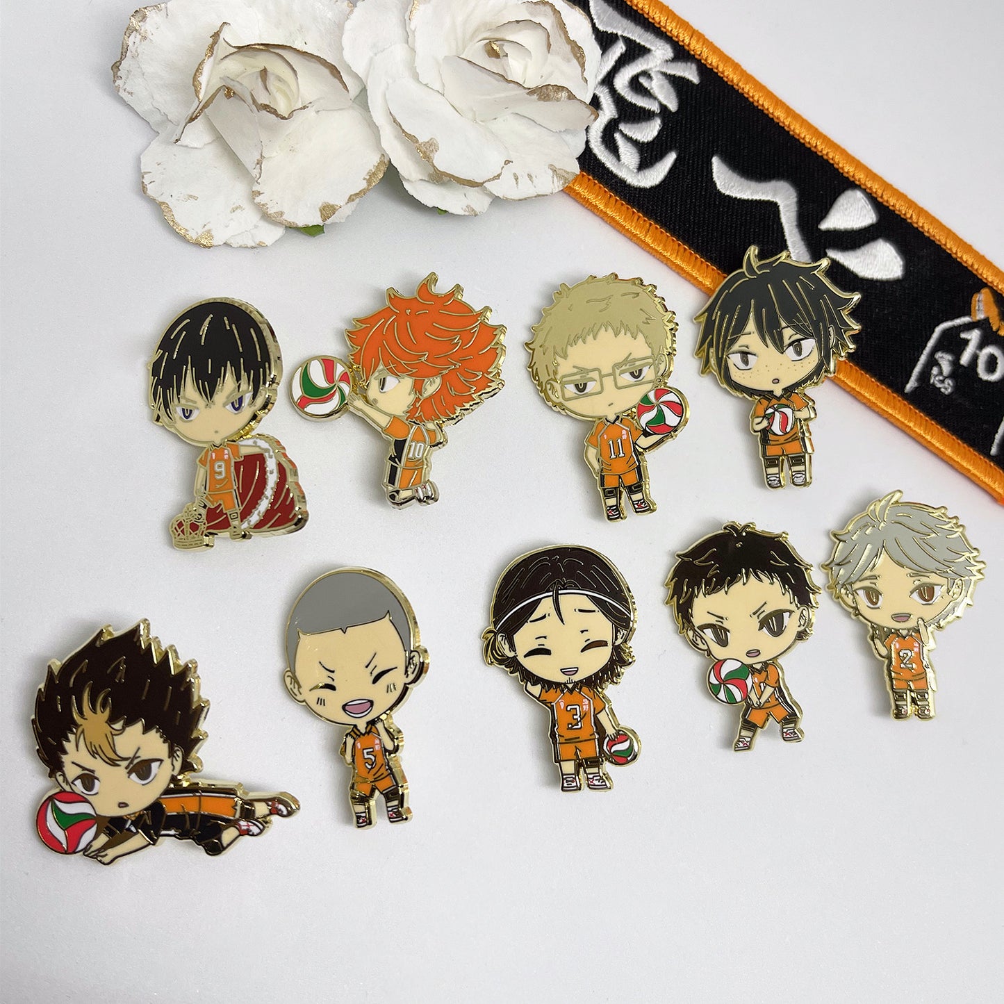 Crow Volleyball Enamel Pins