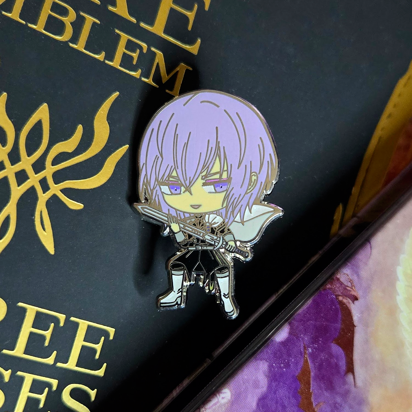 Purple Wolves Enamel Pins