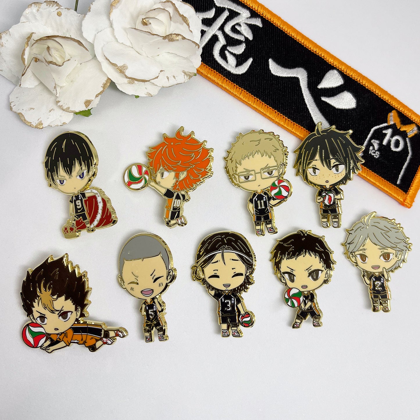 Crow Volleyball Enamel Pins