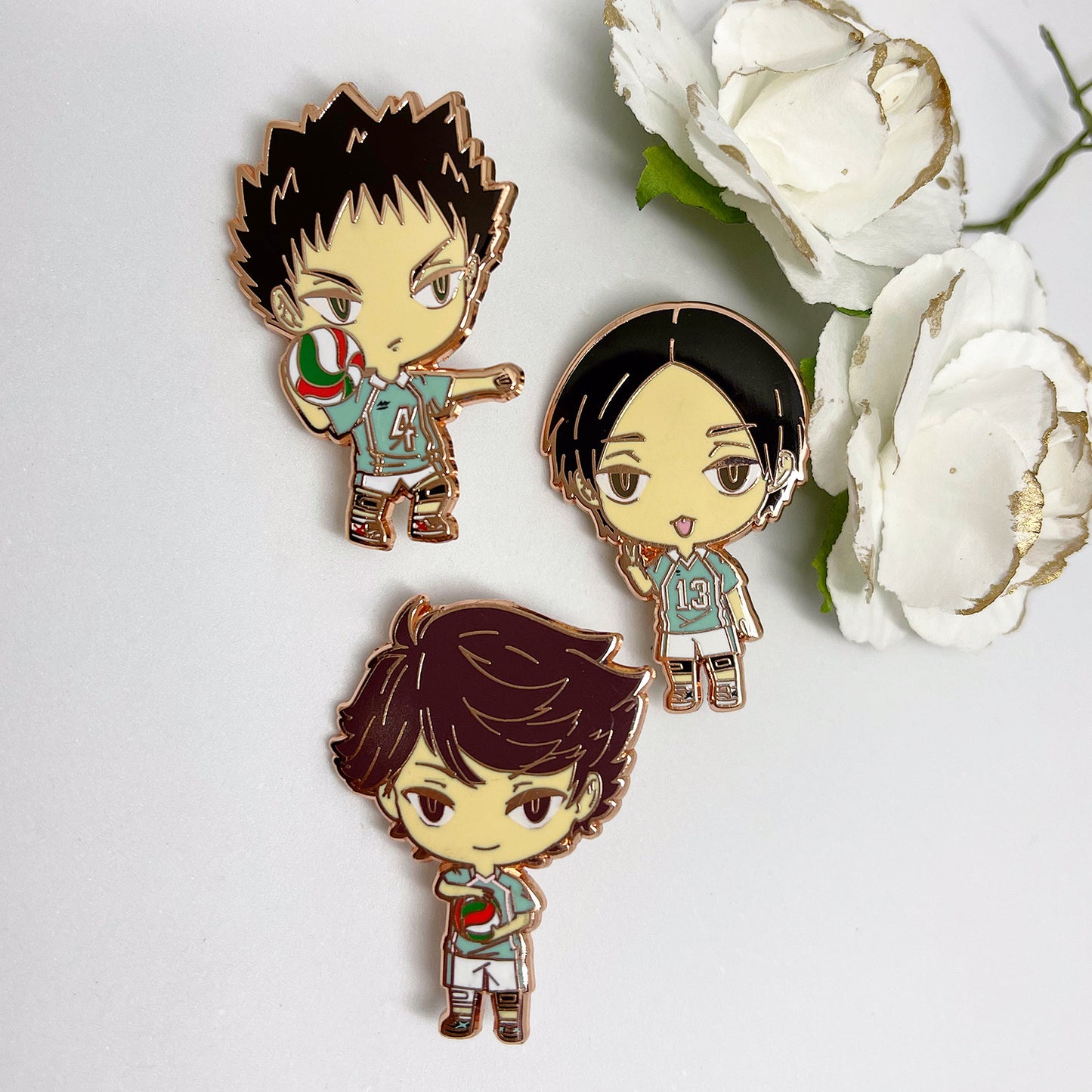 Plant Volleyball Enamel Pins