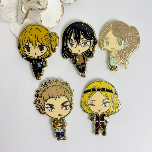 Volleyball Cheer Squad Enamel Pins