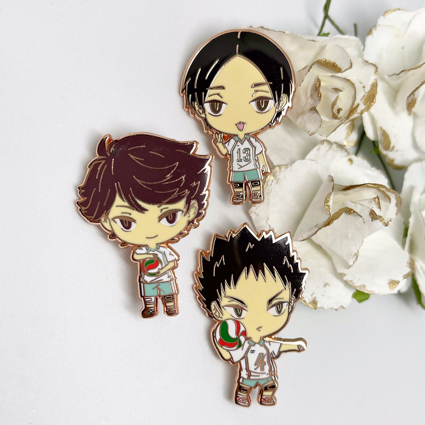 Plant Volleyball Enamel Pins