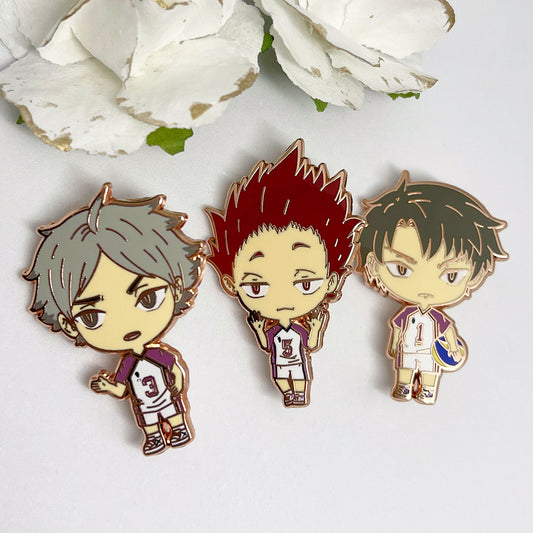 Eagle Volleyball Enamel Pins