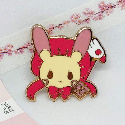 Pink Magical Girl Mouse Enamel Pin
