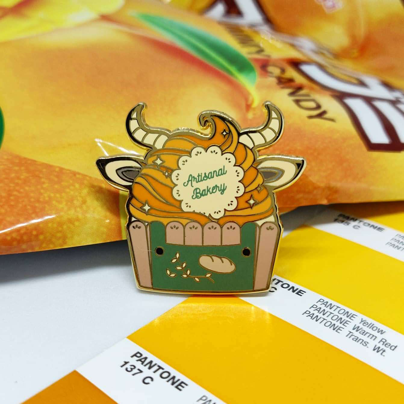 Deer Cupcake Enamel Pin
