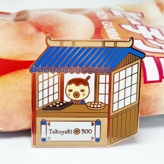 Takoyaki Night Market Tent Enamel Pin