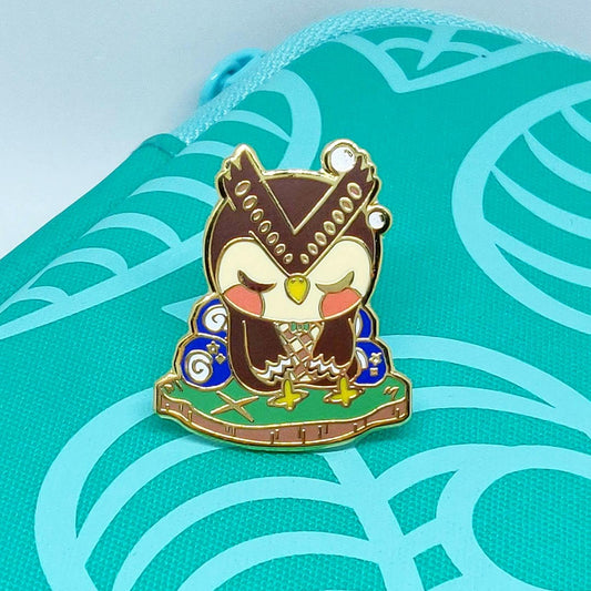 Sleepy Owl Enamel Pin