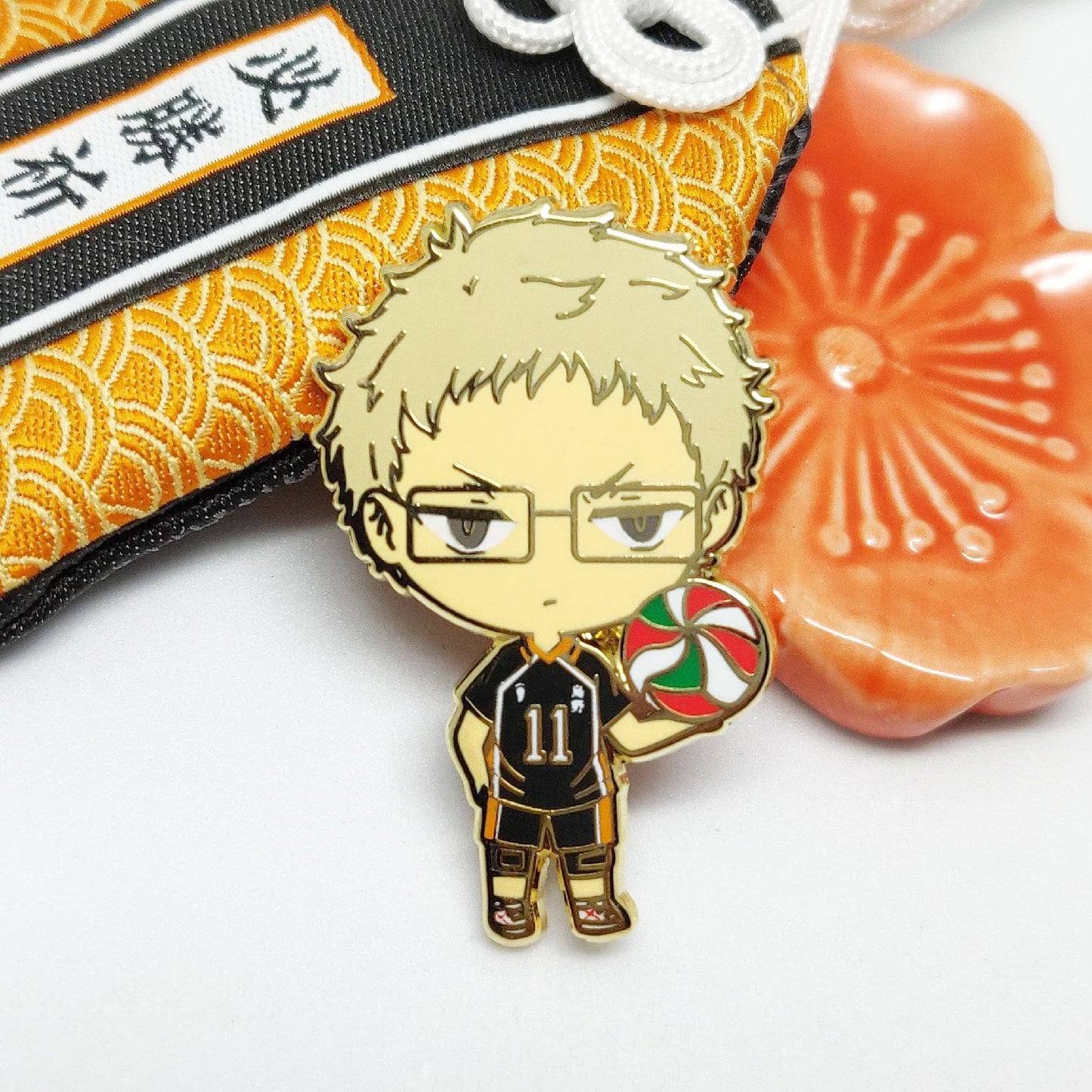 Crow Volleyball Enamel Pins