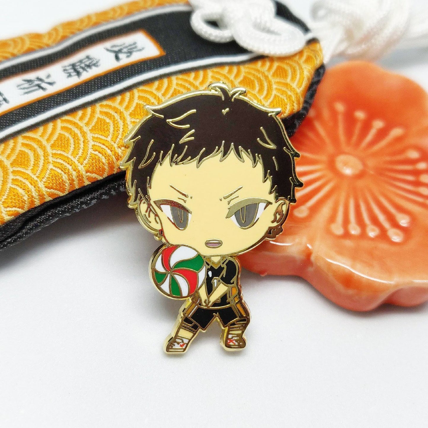 Crow Volleyball Enamel Pins