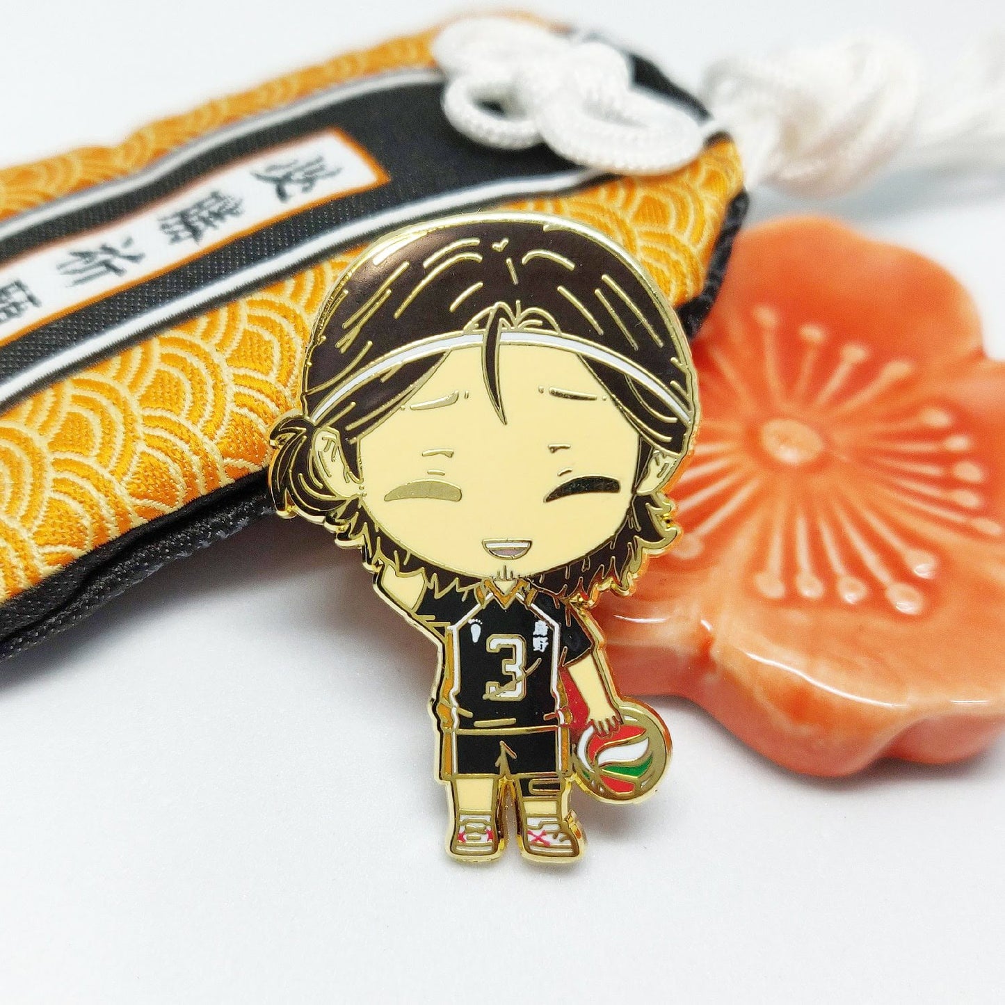 Crow Volleyball Enamel Pins