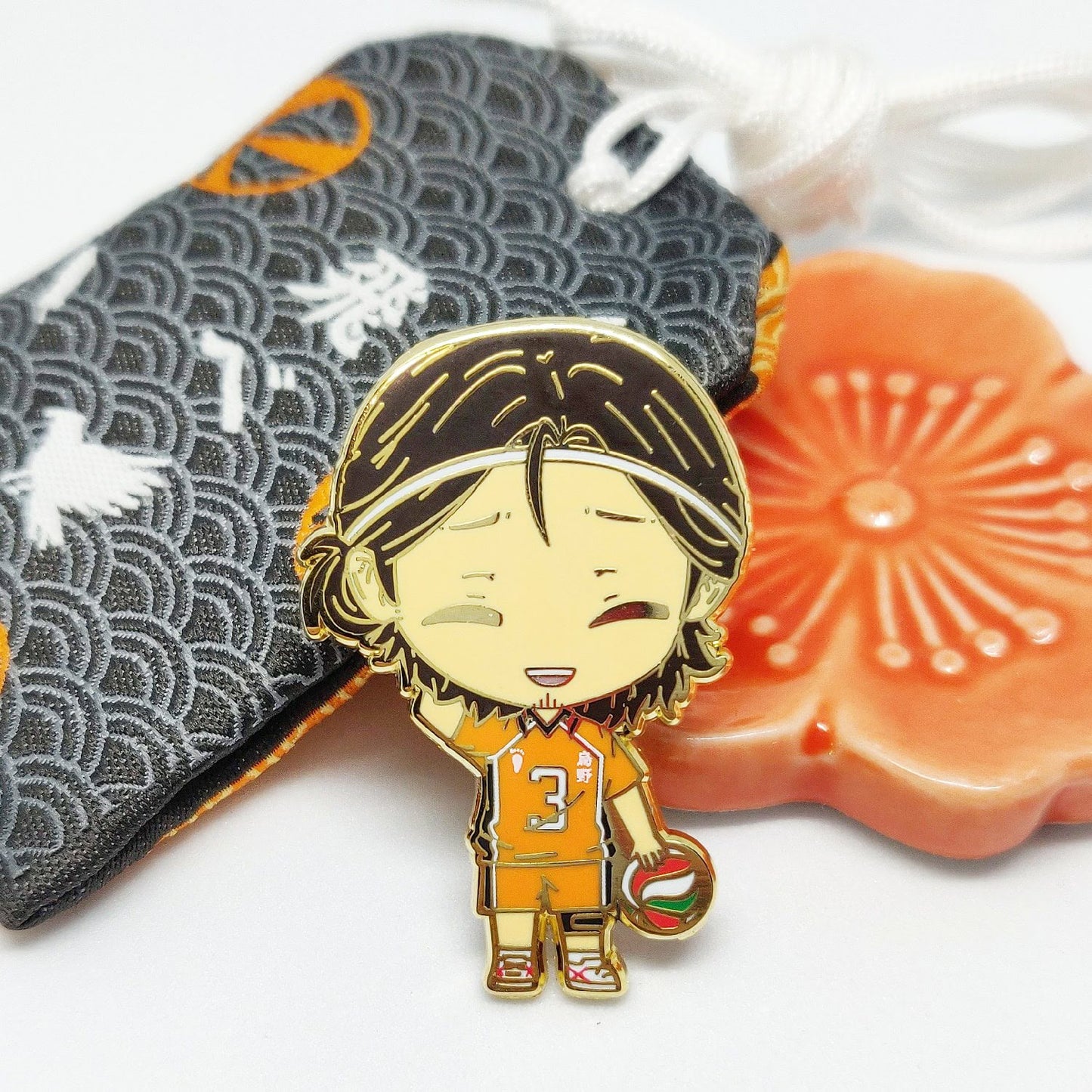 Crow Volleyball Enamel Pins