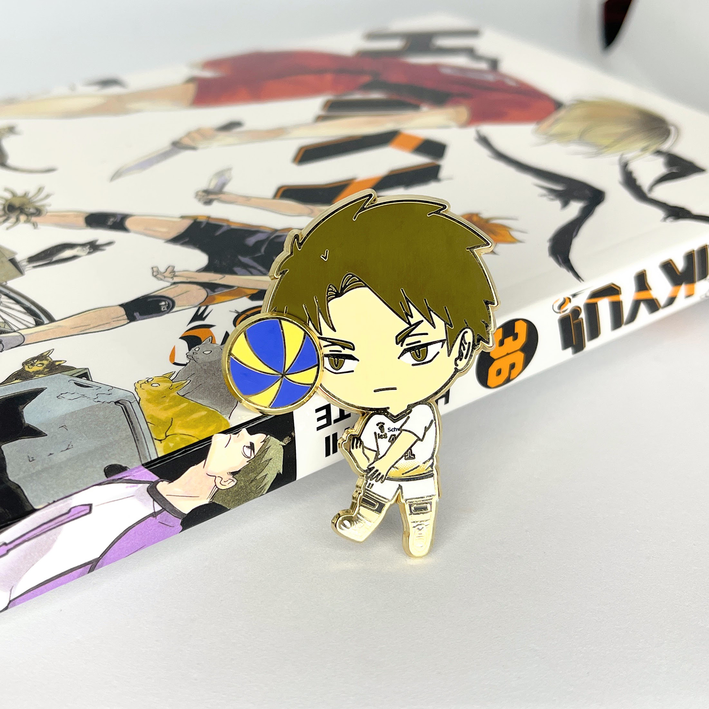 Volleyball Spinning and Sliding Enamel Pins