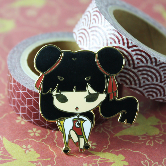Red Fighter Enamel Pin