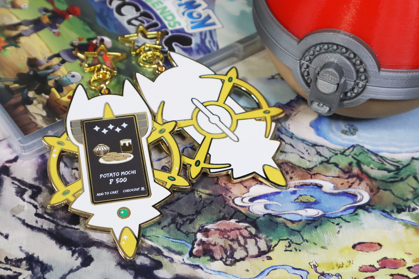 Potato Mochi Enamel Keychain