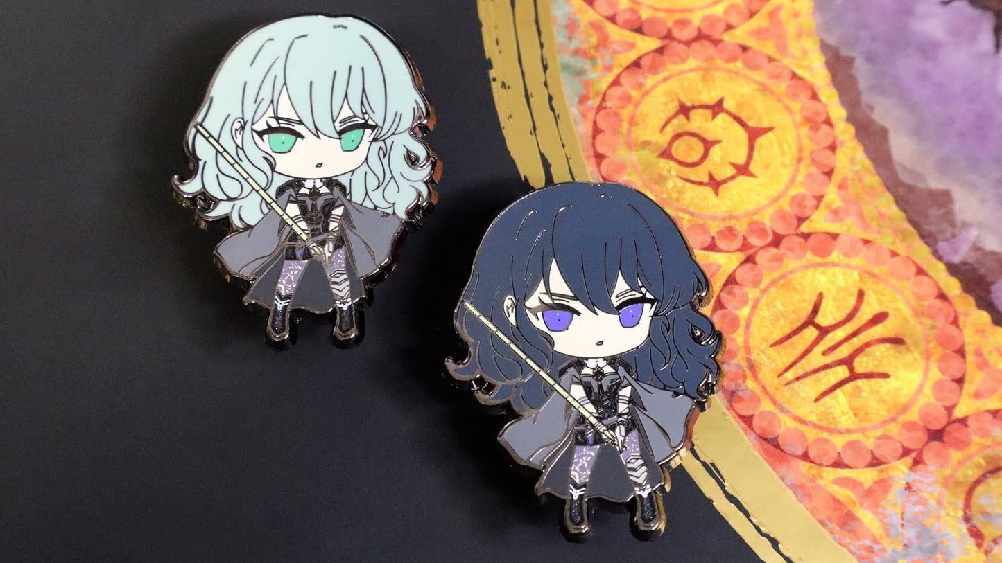 Female Professor Enamel Pins
