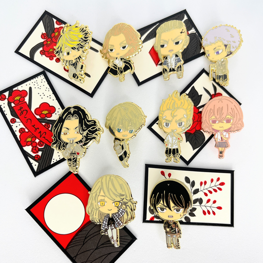 Gangster Chibi Enamel Pins