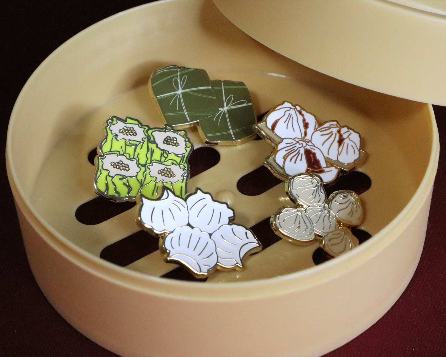 Dim Sum Enamel Pins