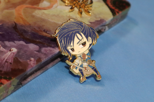 Blue Swordsman Enamel Pin