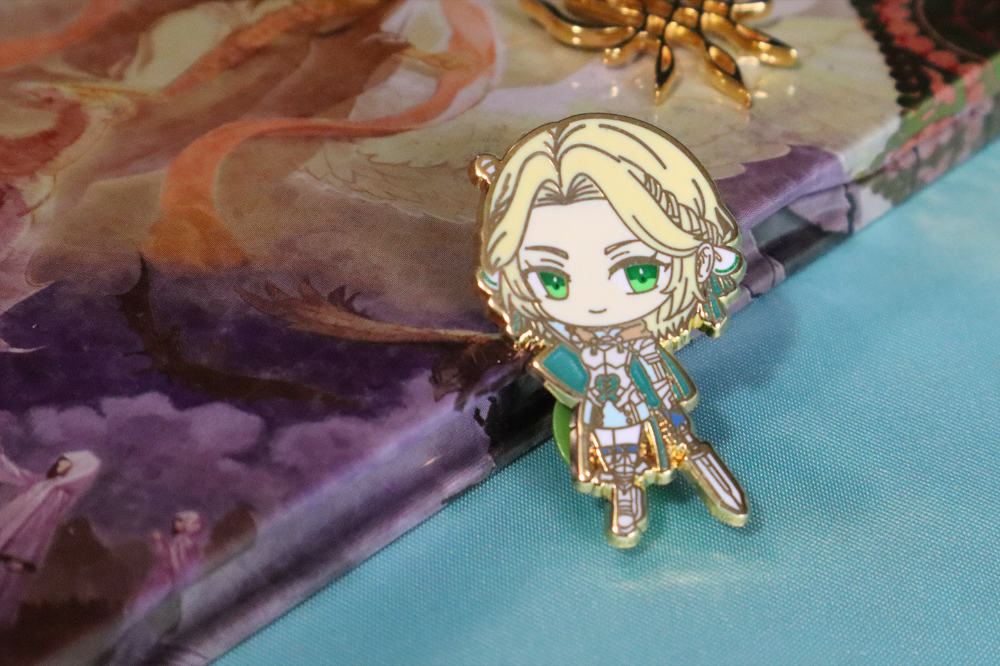 Green Pegasus Knight Enamel Pin