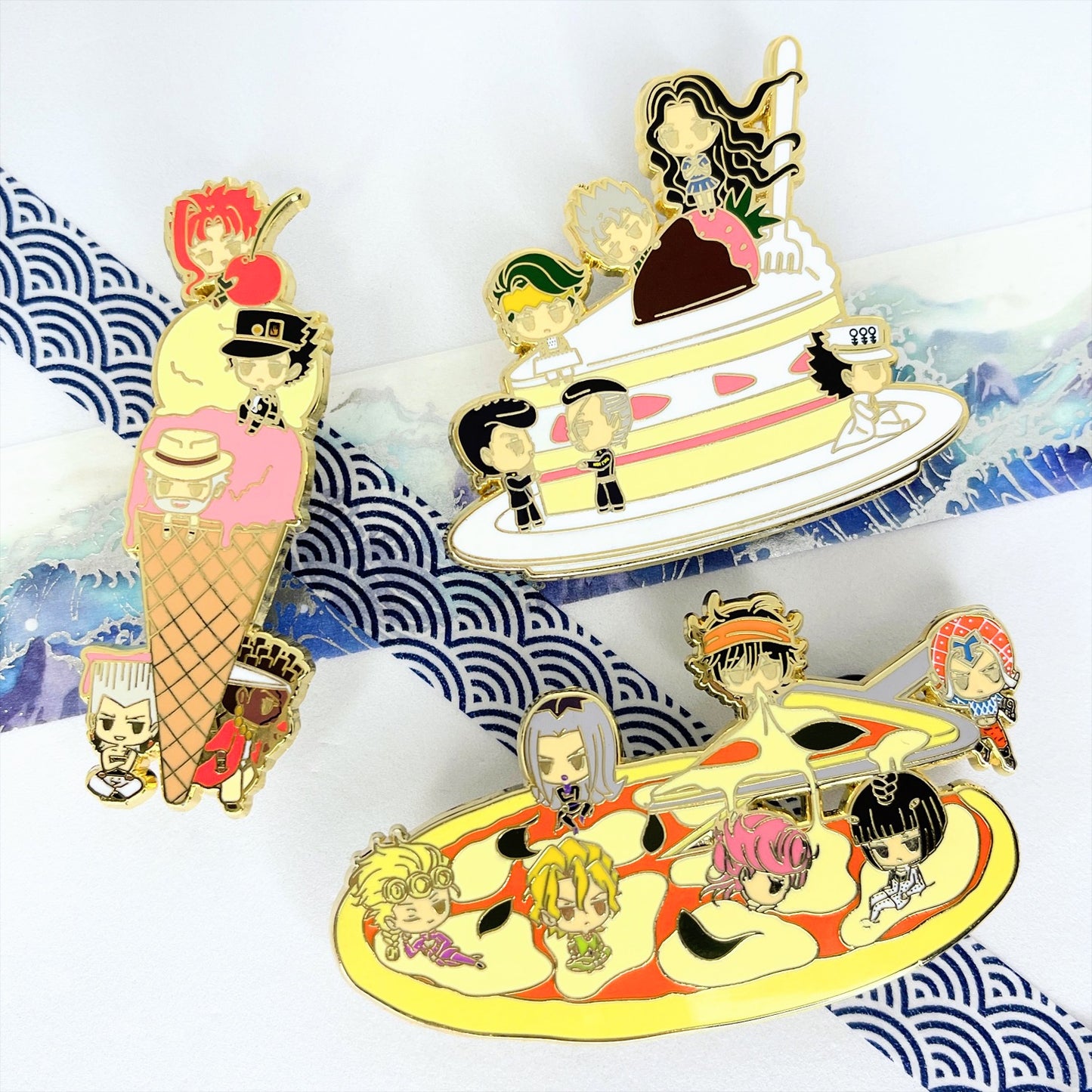 Buff Meme Anime Enamel Pins