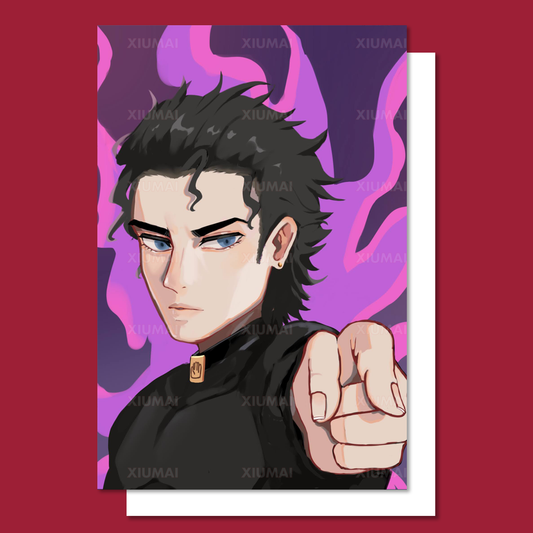 Buff Meme Anime Postcard Print