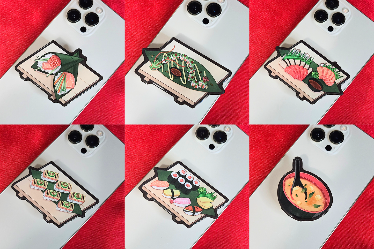 Sushi Phone Grips