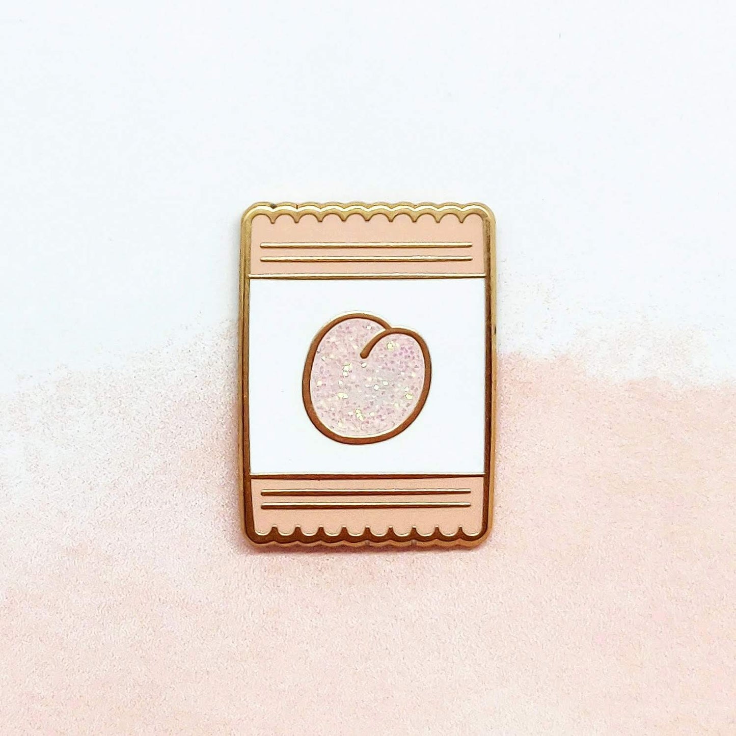 Peach Snacks Enamel Pins
