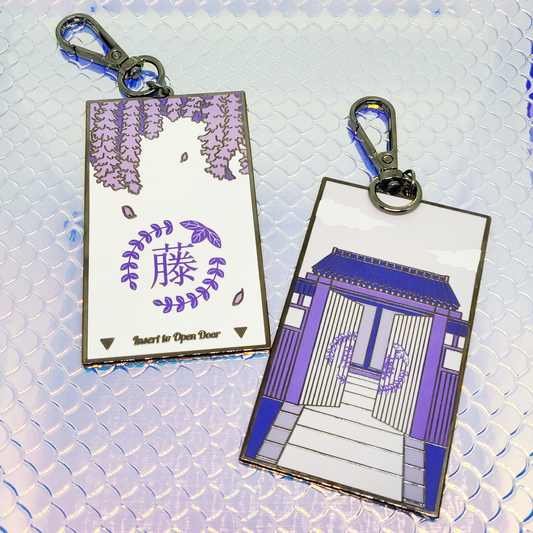 Wisteria Enamel Keychain