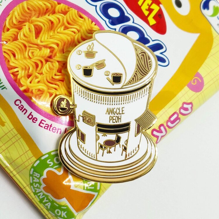 Food Building Enamel Pins