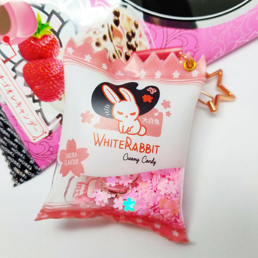 Sakura White Rabbit Candy Shaker Charms