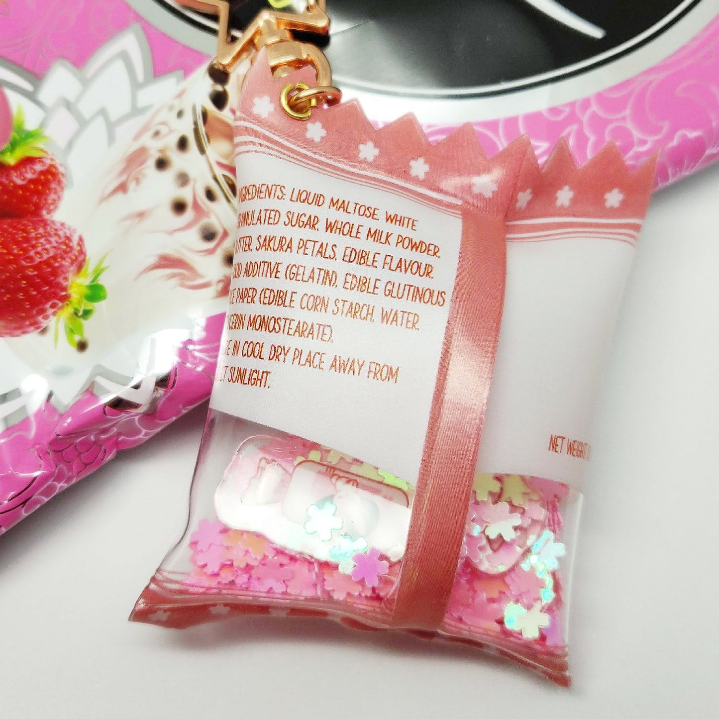 Sakura White Rabbit Candy Shaker Charms