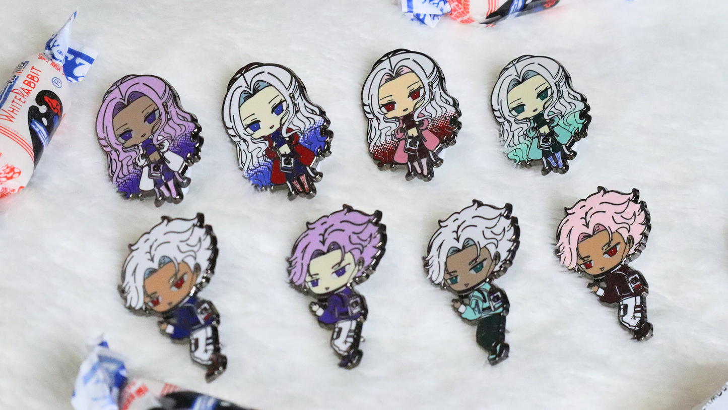 White Rabbit Candy Chibi Enamel Pins