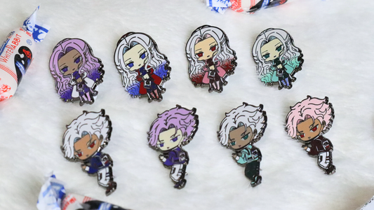 White Rabbit Candy Chibi Enamel Pins