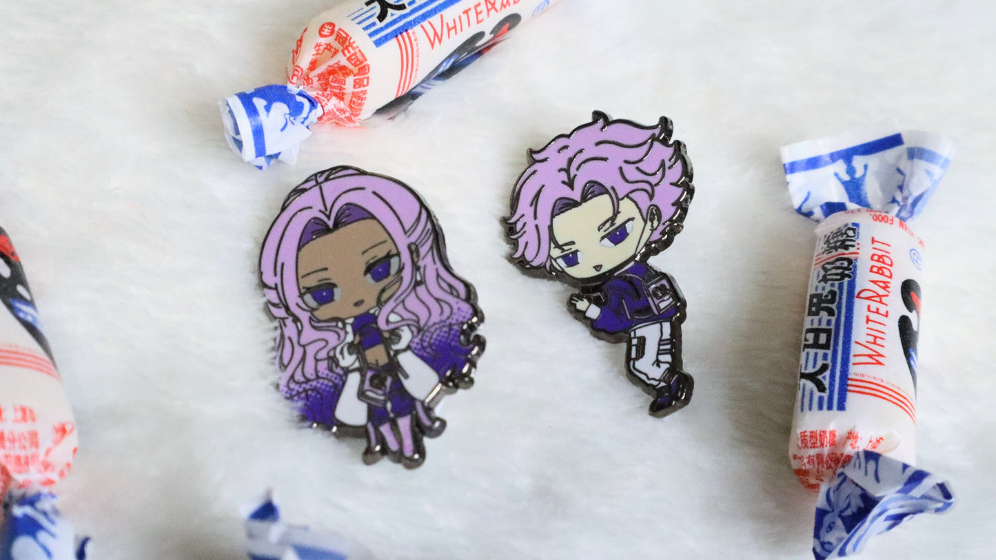 White Rabbit Candy Chibi Enamel Pins